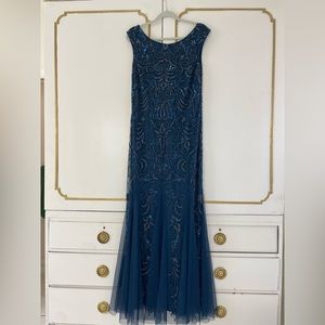 Formal gown dark dusty blue